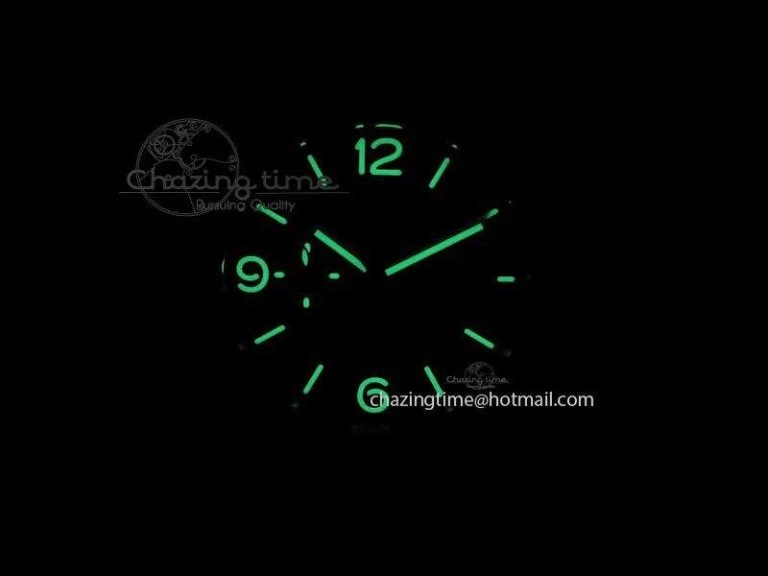 PAM524 Q V6F Fake Flyback Black Dial On Black Leather Strap P.9100