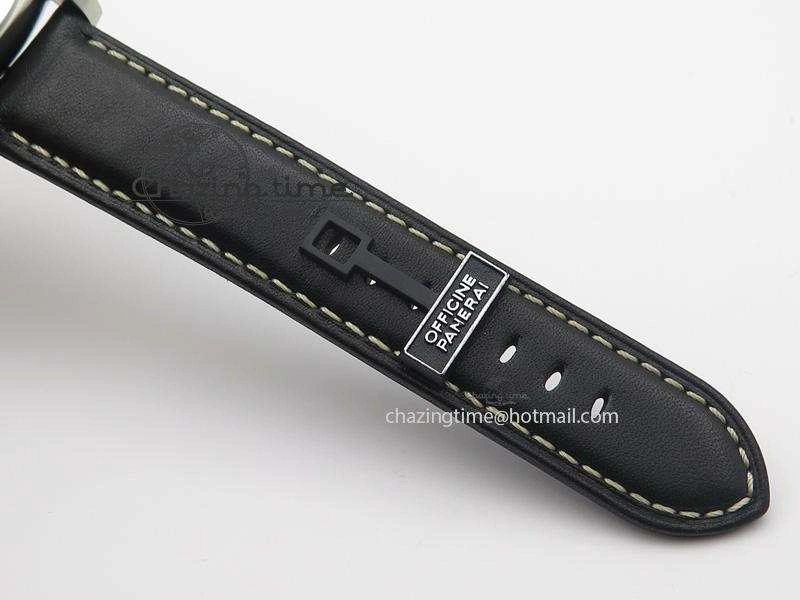 PAM524 Q V6F Fake Flyback Black Dial On Black Leather Strap P.9100