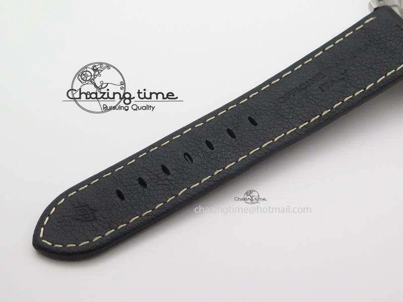 PAM524 Q V6F Fake Flyback Black Dial On Black Leather Strap P.9100