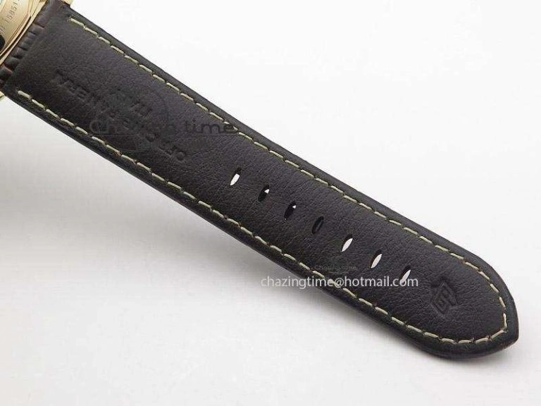 PAM525 Q V6F Fake Flyback Black Dial On Brown Leather Strap P.9100
