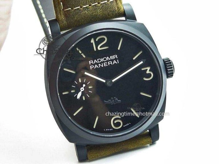 PAM532 P Radiomir 1940 3 DAYS V6F PANERISTI FOREVER Black Dial on Brown Asso Strap P3000