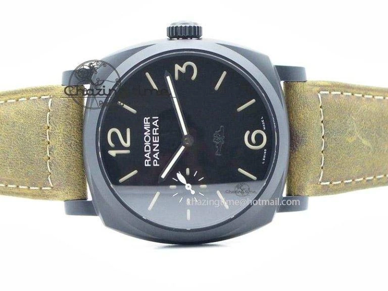 PAM532 P Radiomir 1940 3 DAYS V6F PANERISTI FOREVER Black Dial on Brown Asso Strap P3000