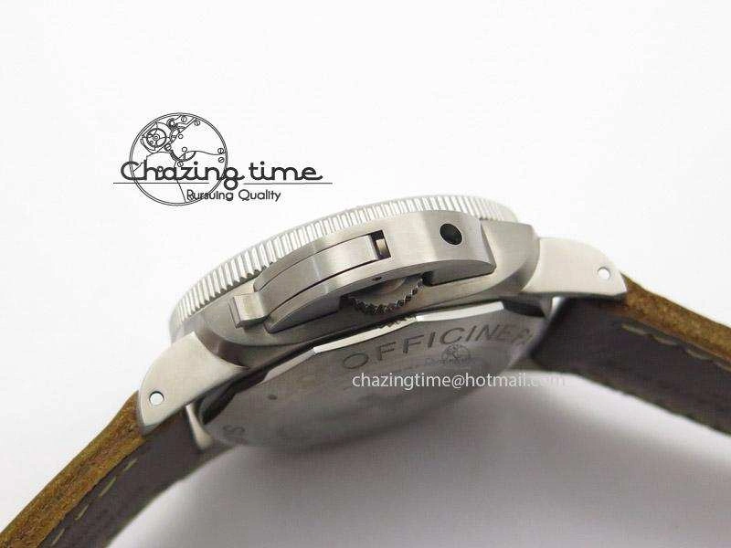 PAM569 Q Titanium V6F 1:1 Best Edition on Brown Thick Leather Strap P9000