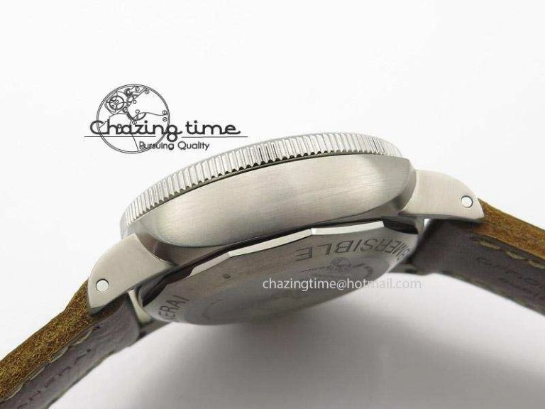 PAM569 Q Titanium V6F 1:1 Best Edition on Brown Thick Leather Strap P9000