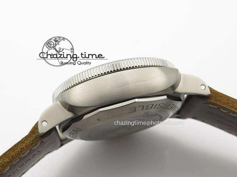 PAM569 Q Titanium V6F 1:1 Best Edition on Brown Thick Leather Strap P9000