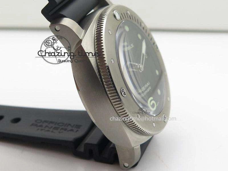 PAM571 P Titanium ZF 1:1 Best Edition on Black Rubber Strap ZP9000