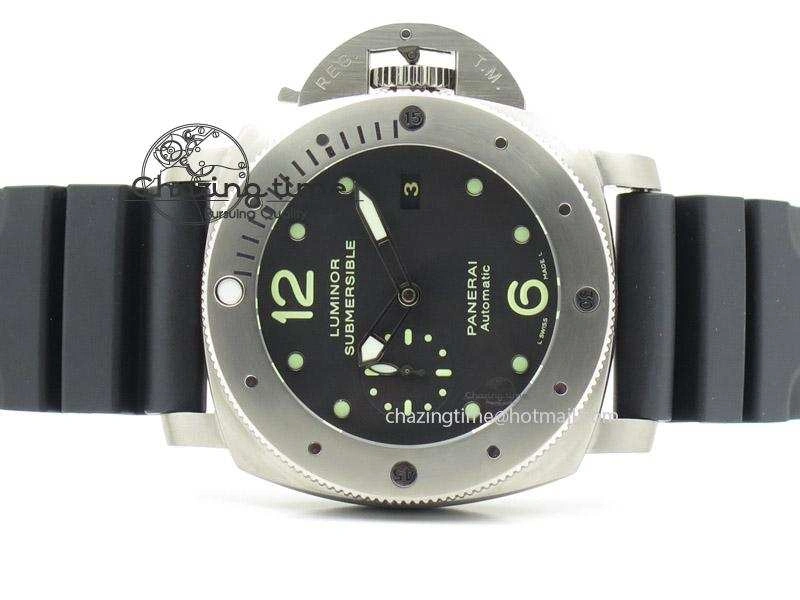 PAM571 P Titanium ZF 1:1 Best Edition on Black Rubber Strap ZP9000