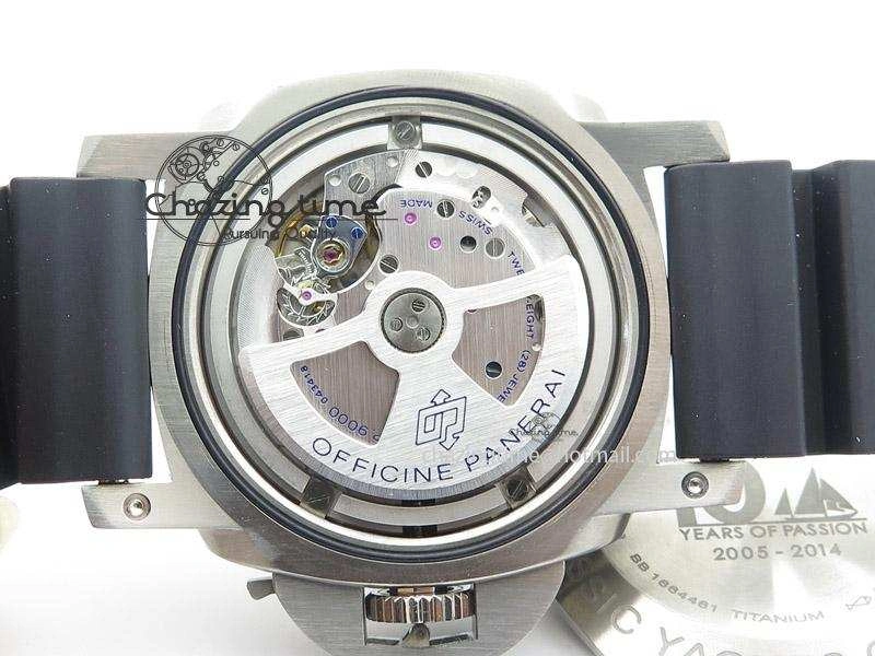 PAM571 P Titanium ZF 1:1 Best Edition on Black Rubber Strap ZP9000
