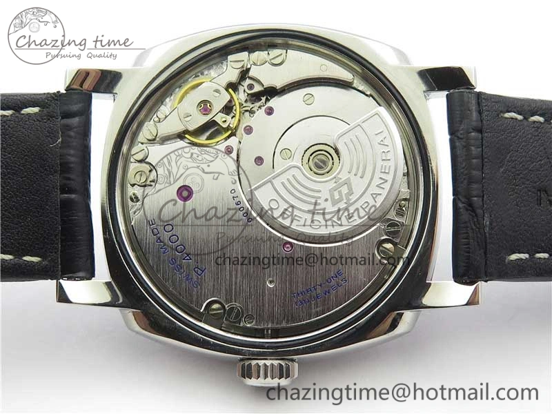 PAM572 Q Radiomir 1940 V9F 1:1 Best Edition Black Dial on Black Leather Strap P.4000 Super Clone