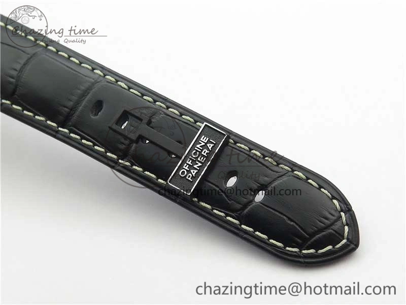 PAM572 Q Radiomir 1940 V9F 1:1 Best Edition Black Dial on Black Leather Strap P.4000 Super Clone