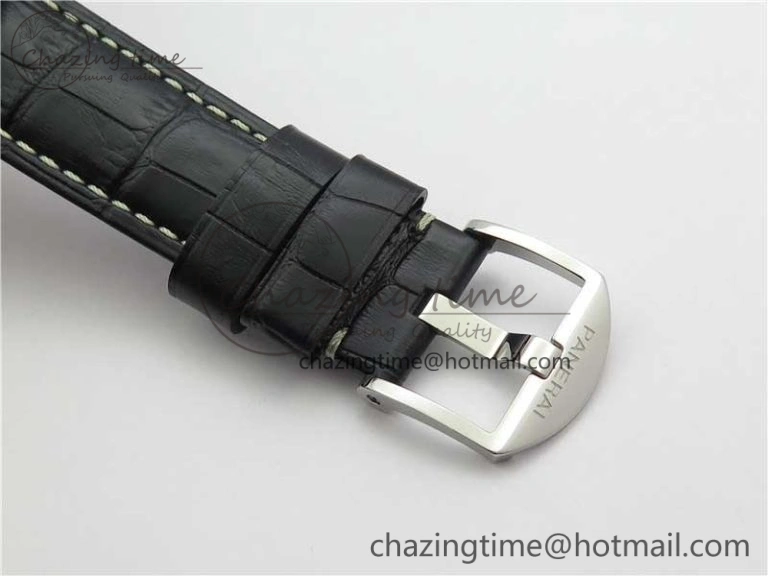 PAM572 Q Radiomir 1940 V9F 1:1 Best Edition Black Dial on Black Leather Strap P.4000 Super Clone