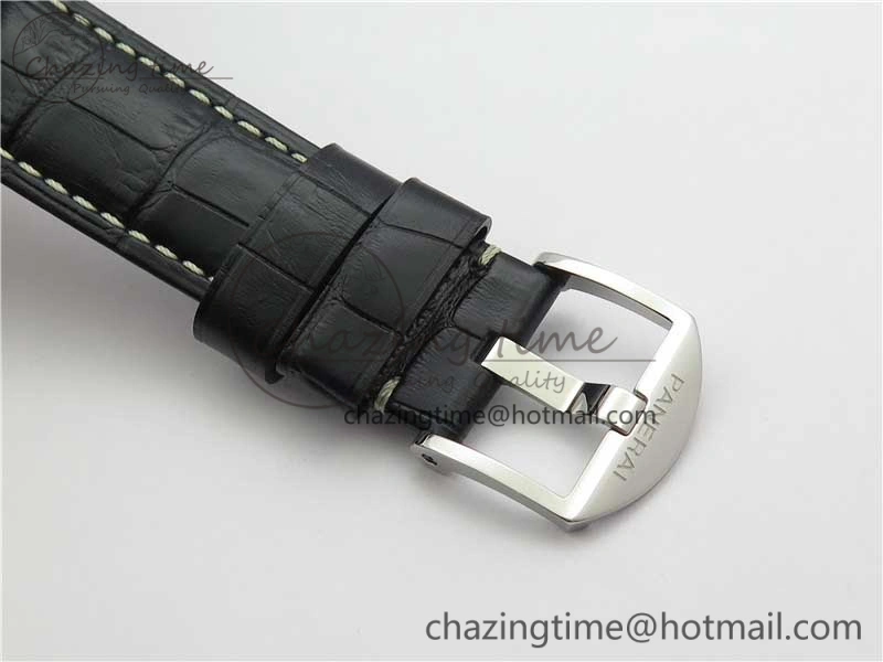 PAM572 Q Radiomir 1940 V9F 1:1 Best Edition Black Dial on Black Leather Strap P.4000 Super Clone