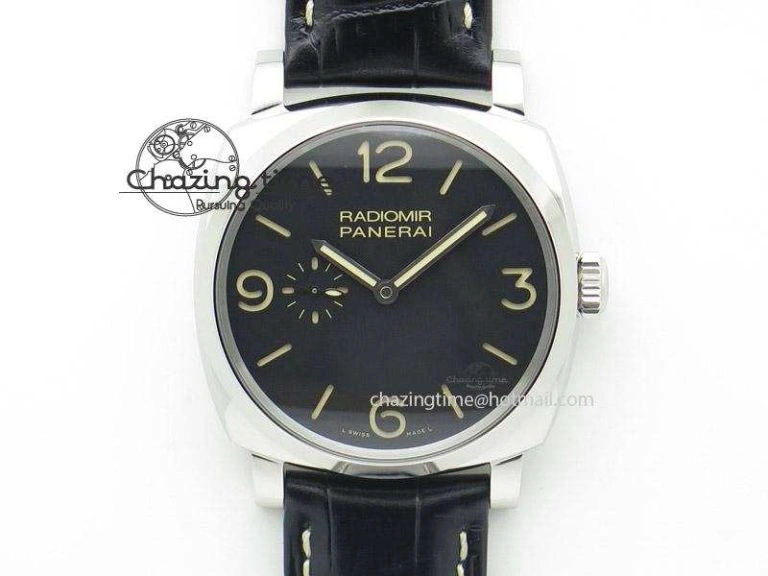 PAM572 Q V6F Black Dial On Black Leather Strap P2002