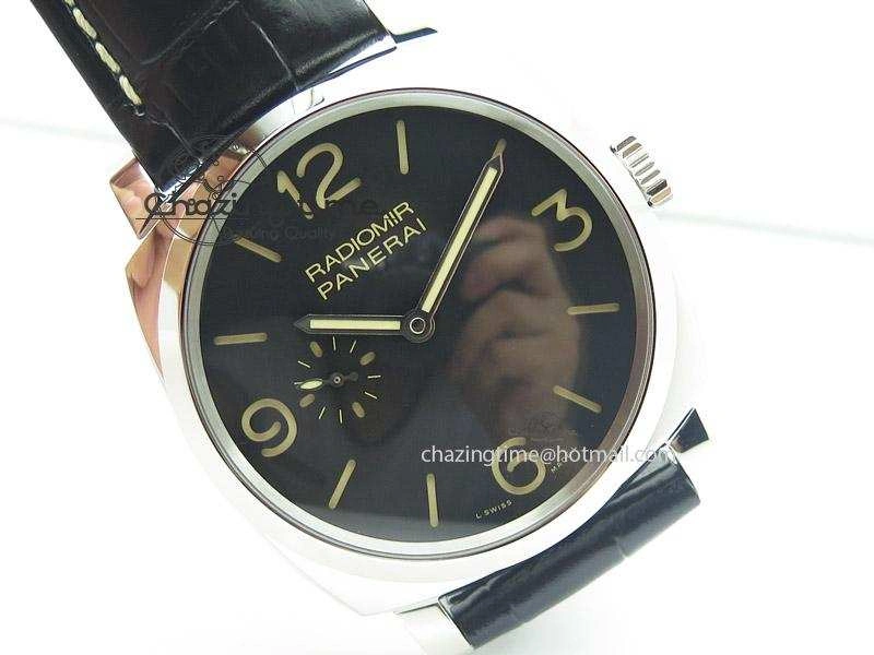 PAM572 Q V6F Black Dial On Black Leather Strap P2002