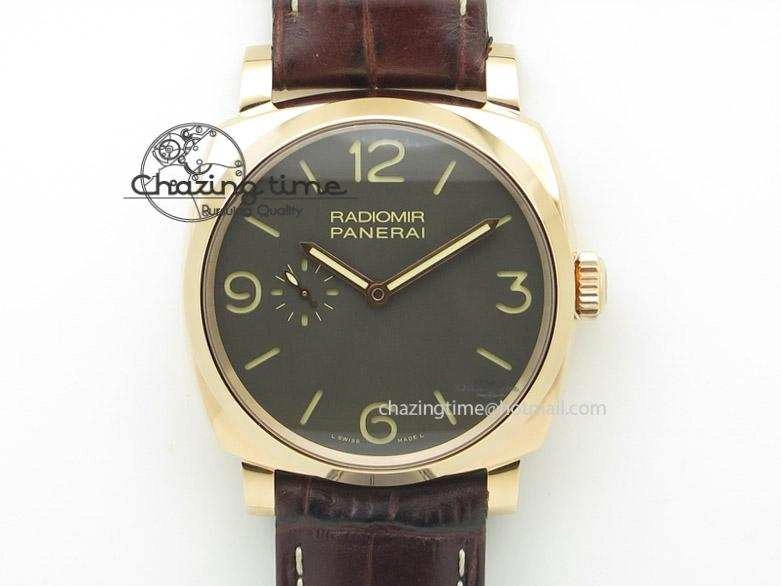 PAM573 Q V6F Brown Dial on Brown Leather Strap P2002