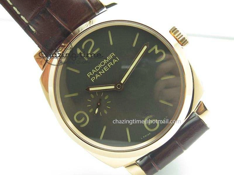 PAM573 Q V6F Brown Dial on Brown Leather Strap P2002
