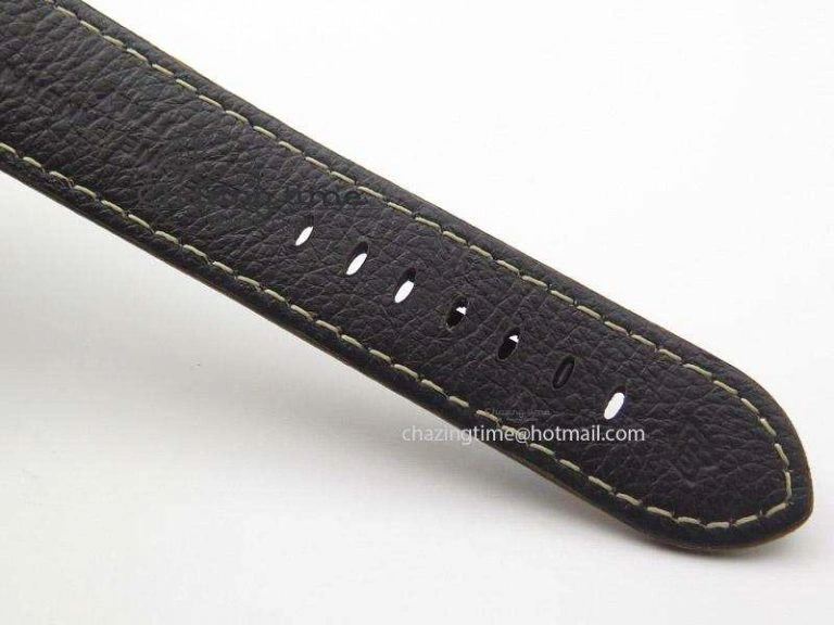 PAM580 Q Real Ceramic V6F Best Edition Black Dial On Brown Asso Strap P.9100