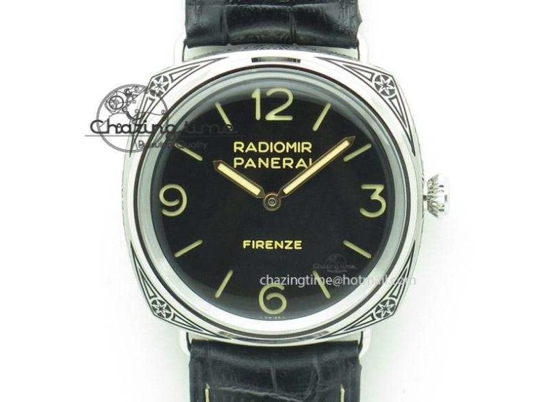 PAM604 Radiomir Firenze V6F Best Edition On Black Leather Strap P3000