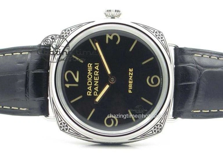 PAM604 Radiomir Firenze V6F Best Edition On Black Leather Strap P3000