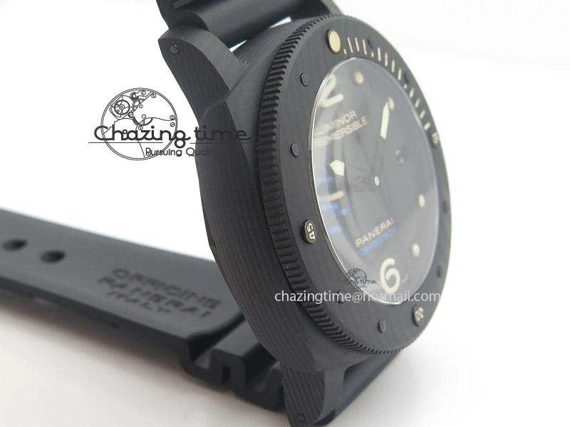 PAM616 Carbotech JF Best Edition On Blue Logo Black Rubber Strap P9000 Clone