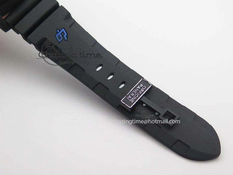 PAM616 Carbotech JF Best Edition On Blue Logo Black Rubber Strap P9000 Clone