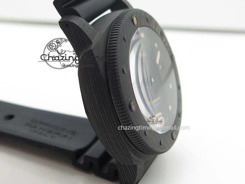 PAM616 Carbotech V6F Best Edition on Blue Logo Black Rubber Strap P9000