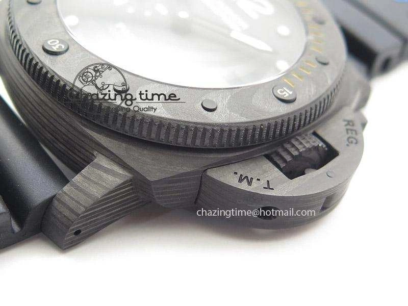 PAM616 Carbotech V6F Best Edition on Blue Logo Black Rubber Strap P9000