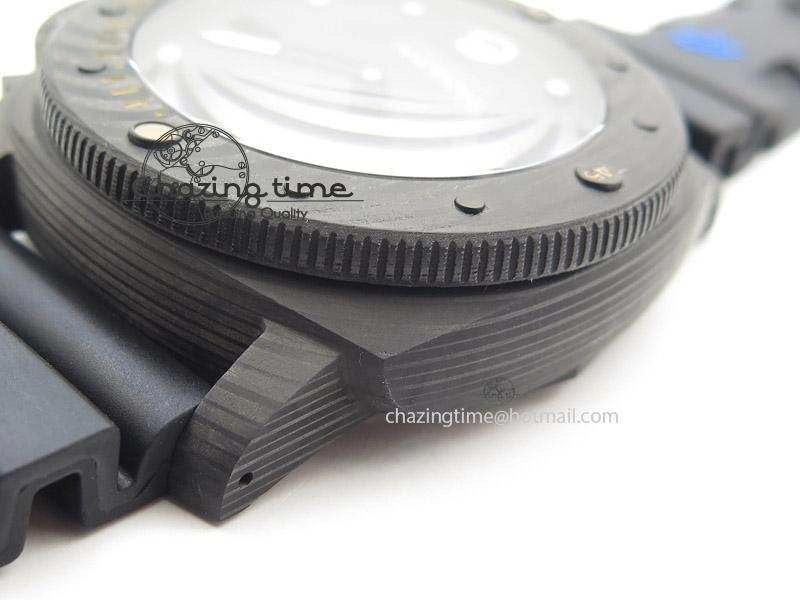 PAM616 Carbotech V6F Best Edition on Blue Logo Black Rubber Strap P9000