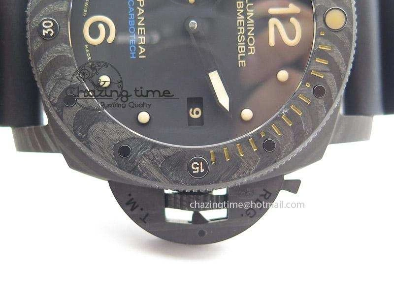 PAM616 Carbotech V6F Best Edition on Blue Logo Black Rubber Strap P9000