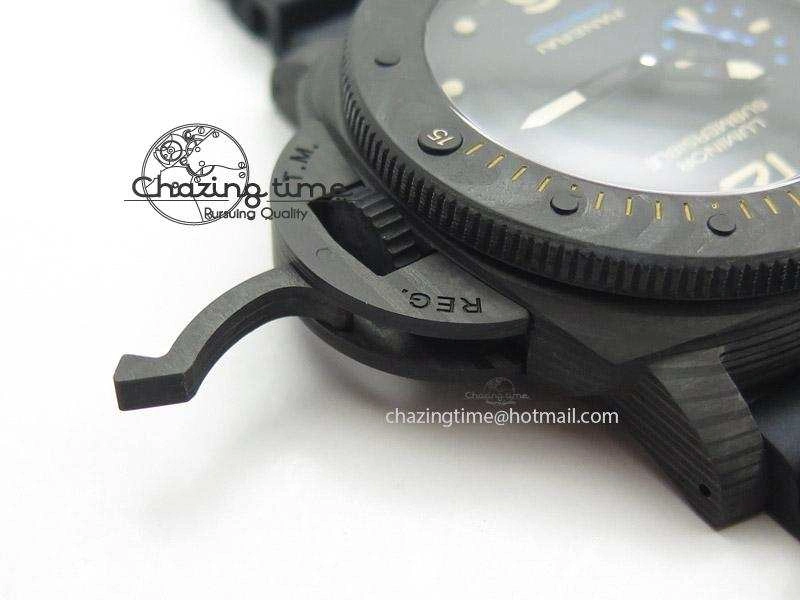 PAM616 Carbotech V6F Best Edition on Blue Logo Black Rubber Strap P9000