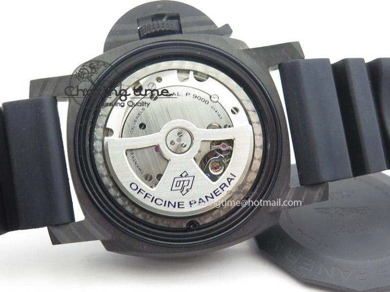 PAM616 Carbotech V6F Best Edition on Blue Logo Black Rubber Strap P9000