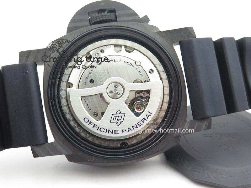 PAM616 Carbotech V6F Best Edition on Blue Logo Black Rubber Strap P9000