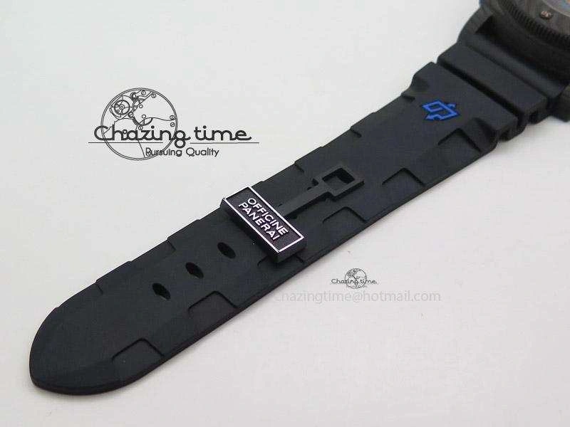 PAM616 Carbotech V6F Best Edition on Blue Logo Black Rubber Strap P9000