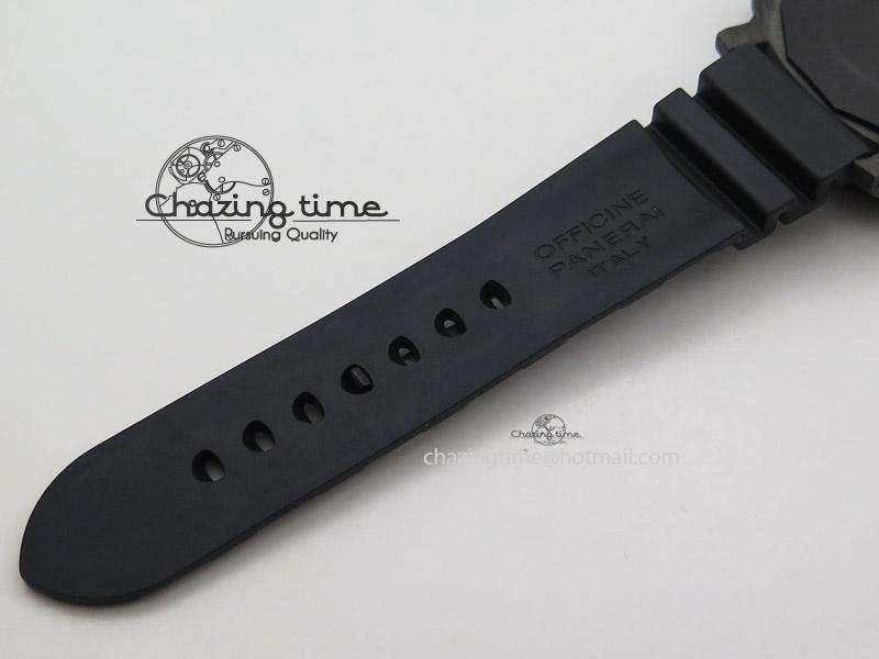 PAM616 Carbotech V6F Best Edition on Blue Logo Black Rubber Strap P9000