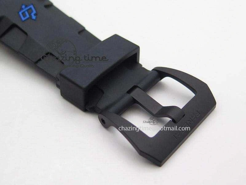 PAM616 Carbotech V6F Best Edition on Blue Logo Black Rubber Strap P9000