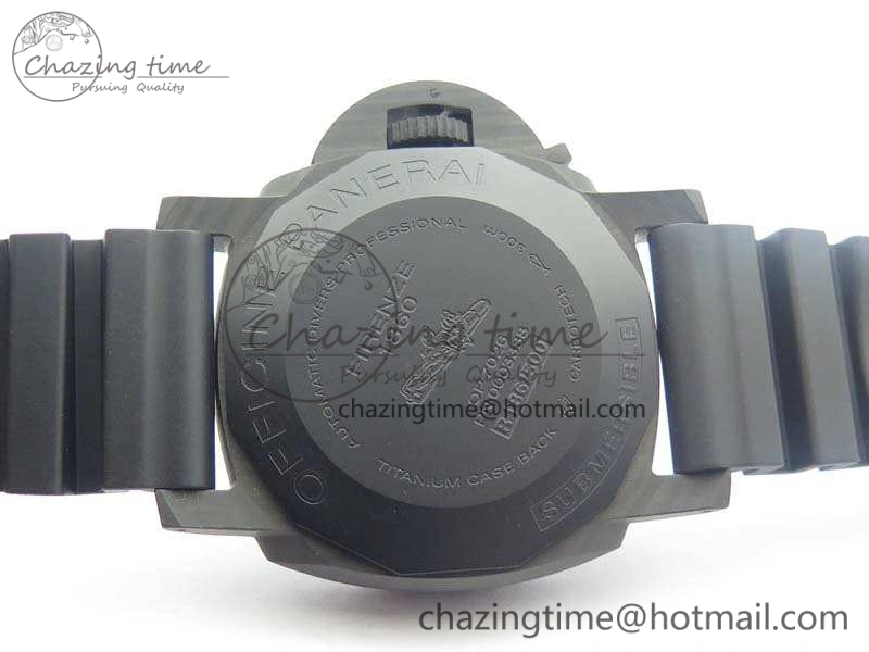 PAM616 Carbotech VSF Best Edition On Blue Logo Black Rubber Strap P.9000 Super Clone V3 (Free Leather Strap)