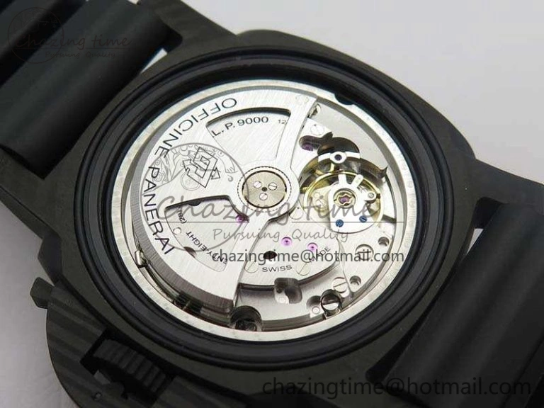 PAM616 Carbotech VSF Best Edition On Blue Logo Black Rubber Strap P.9000 Super Clone V3 (Free Leather Strap)