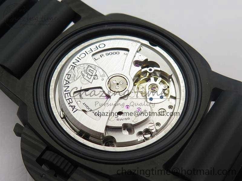 PAM616 Carbotech VSF Best Edition On Blue Logo Black Rubber Strap P.9000 Super Clone V3 (Free Leather Strap)