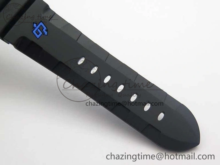 PAM616 Carbotech VSF Best Edition On Blue Logo Black Rubber Strap P.9000 Super Clone V3 (Free Leather Strap)