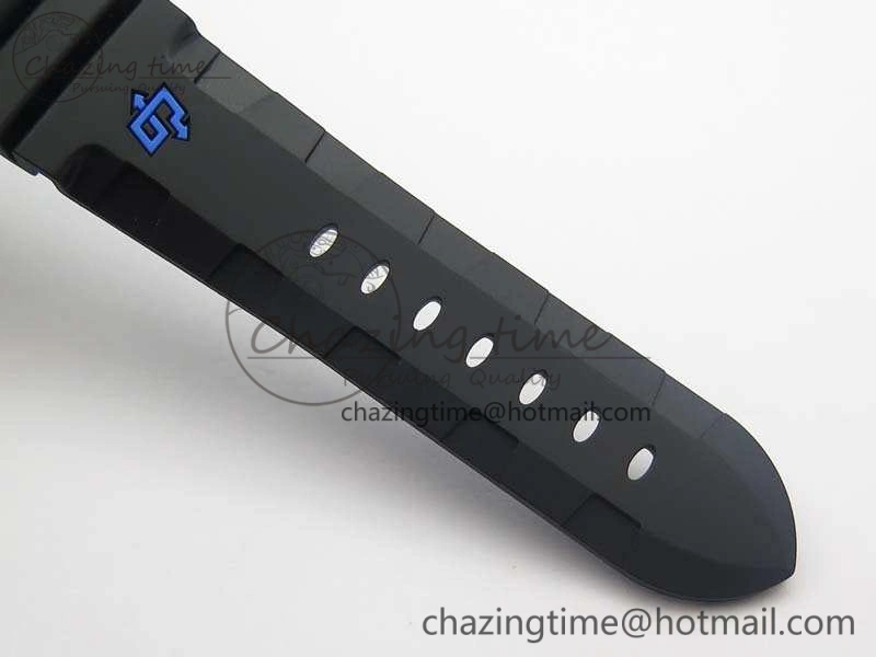 PAM616 Carbotech VSF Best Edition On Blue Logo Black Rubber Strap P.9000 Super Clone V3 (Free Leather Strap)