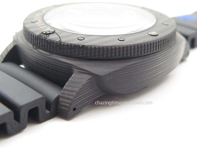 PAM616 Carbotech ZF Best Edition On Blue Logo Black Rubber Strap P9000