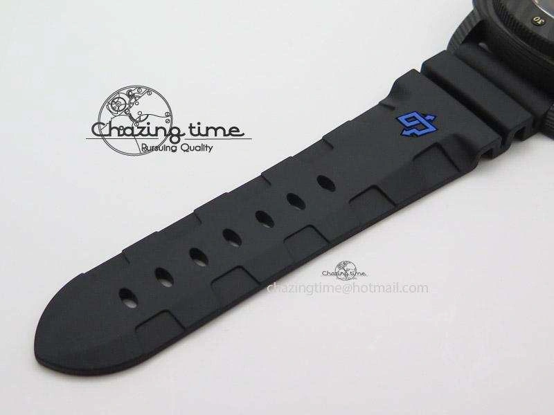 PAM616 Carbotech ZF Best Edition On Blue Logo Black Rubber Strap P9000