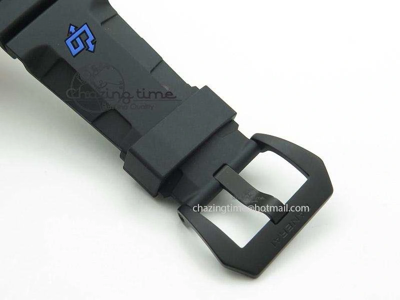 PAM616 Carbotech ZF Best Edition On Blue Logo Black Rubber Strap P9000