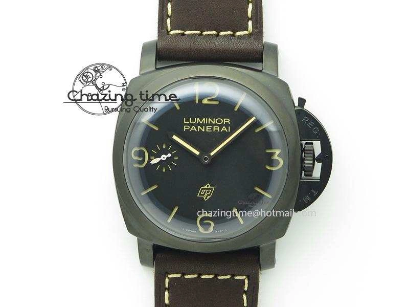 PAM617 R Luminor 1950 DLC V6F California Dial Sapphire Crystal On Brown Leather Strap P3000