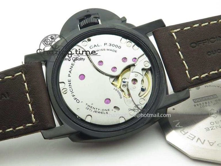 PAM617 R Luminor 1950 DLC V6F California Dial Sapphire Crystal On Brown Leather Strap P3000