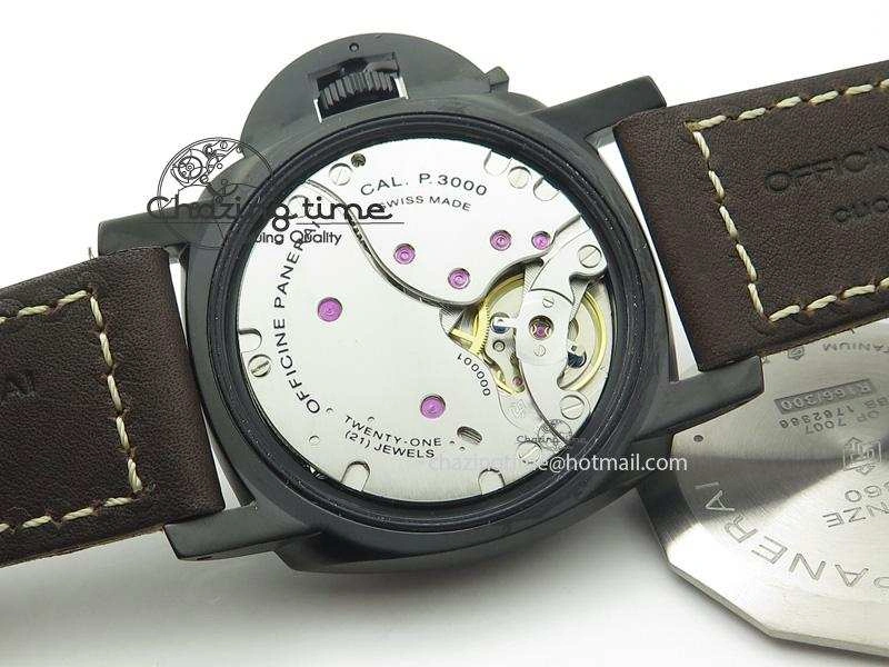 PAM617 R Luminor 1950 DLC V6F California Dial Sapphire Crystal On Brown Leather Strap P3000