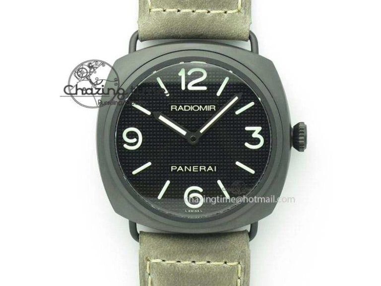 PAM643 Ceramic V6F Best Edition Paris Hobnailson Dial On Gray Asso Strap P9000