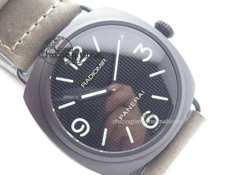 PAM643 Ceramic V6F Best Edition Paris Hobnailson Dial On Gray Asso Strap P9000