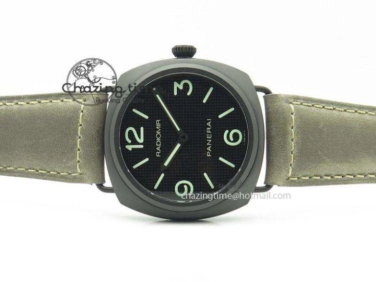PAM643 Ceramic V6F Best Edition Paris Hobnailson Dial On Gray Asso Strap P9000