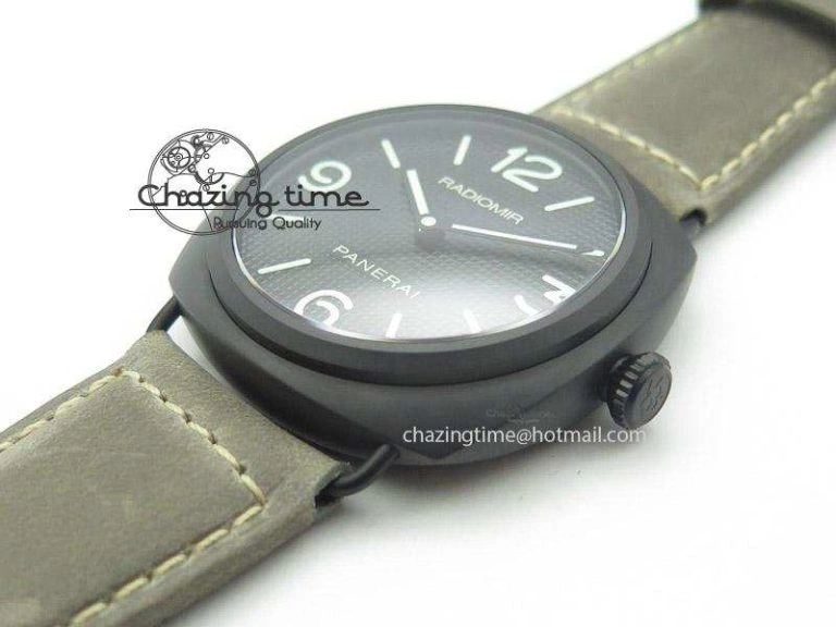 PAM643 Ceramic V6F Best Edition Paris Hobnailson Dial On Gray Asso Strap P9000